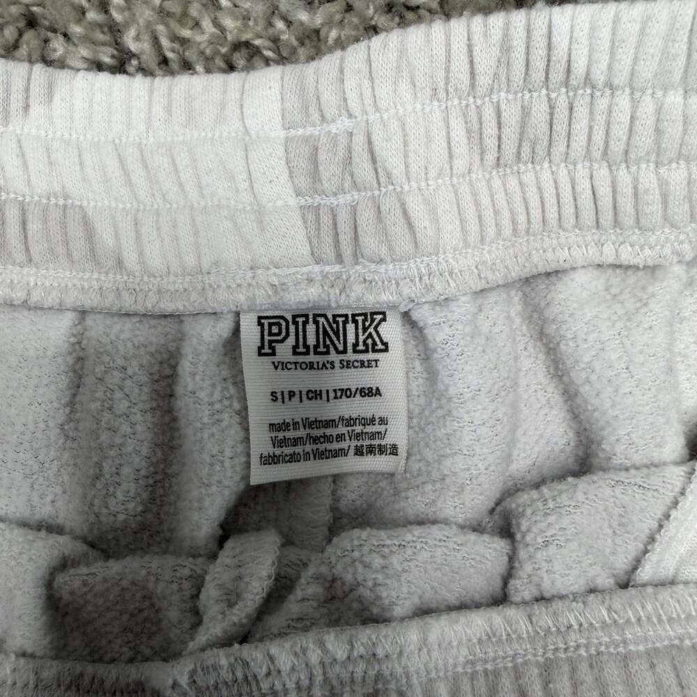 PINK Victoria’s Secret Womens Small Gray White Camo Fleece Jogger Sweatpants - Picture 13 of 16